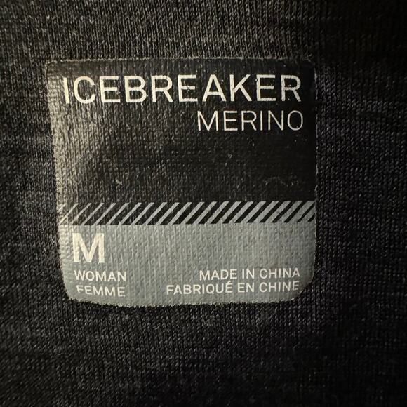 Icebreaker FLAWED Full Zip Merino Wool Blend Jacket Size Medium Charcoal Gray - Picture 6 of 9